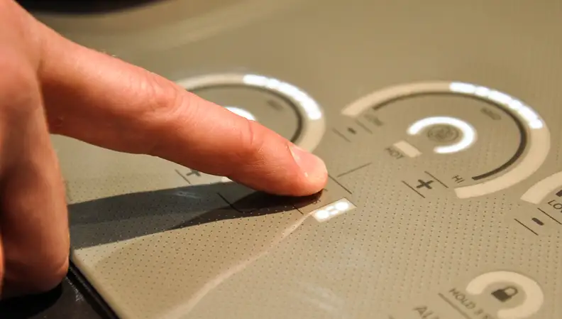 GE's Monogram induction cooktop glide touch controls