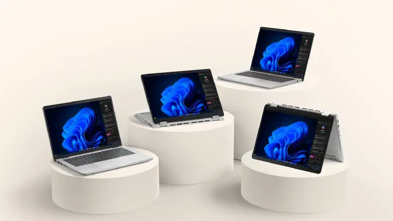 Four Dells on display