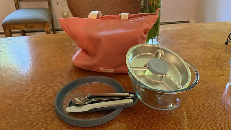 A salad bowl food storage container