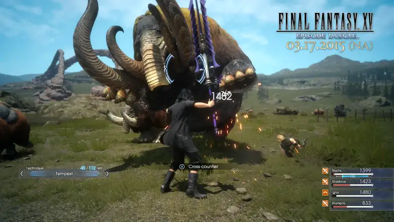 Final Fantasy XV Episode Duscae Battle Screenshot