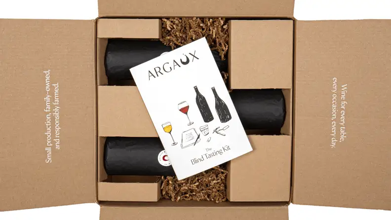 Each blind tasting kit comes with your wine, instructions, and a scoring card to record your notes.