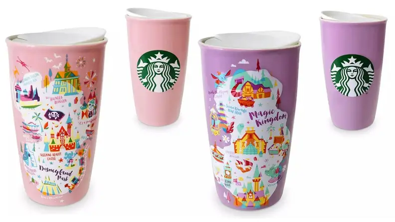 Starbucks Disney Parks Map Cups