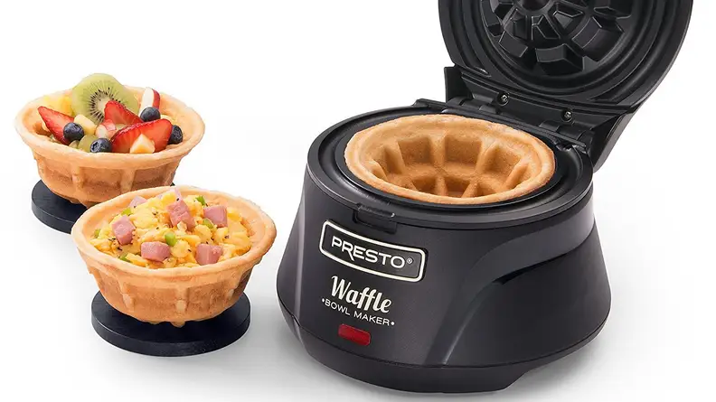 Waffle bowl maker