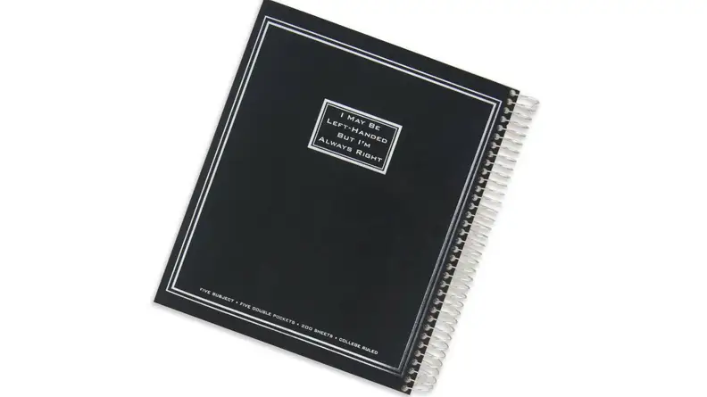 left handed notebook