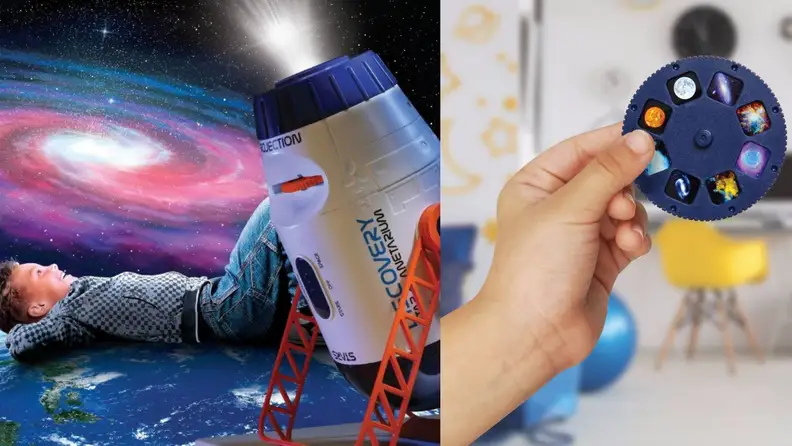planetarium nightlight that looks like a space shuttle