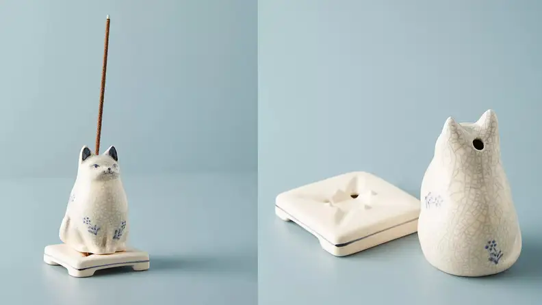 How sweet is this ceramic incense holder?
