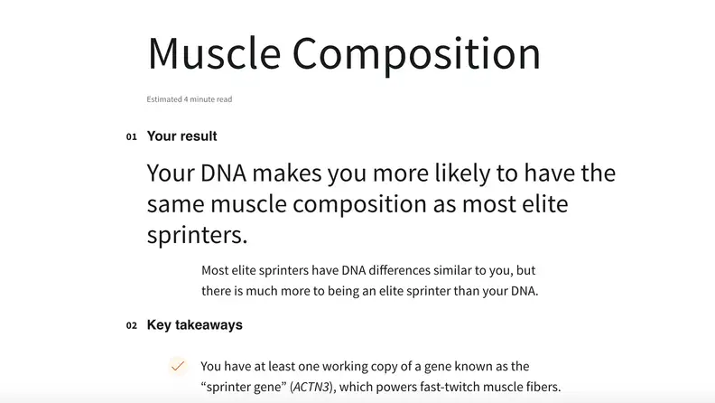 AncestryHealth Wellness Results