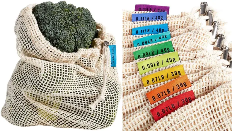 These reusable produce bags come in three convenient sizes.