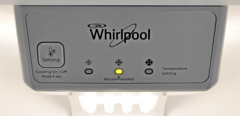 The Whirlpool WRT318FZDB is definitely NOT about consumer control. No sliding scales here, but fortunately the recommended setting is more or less on point.