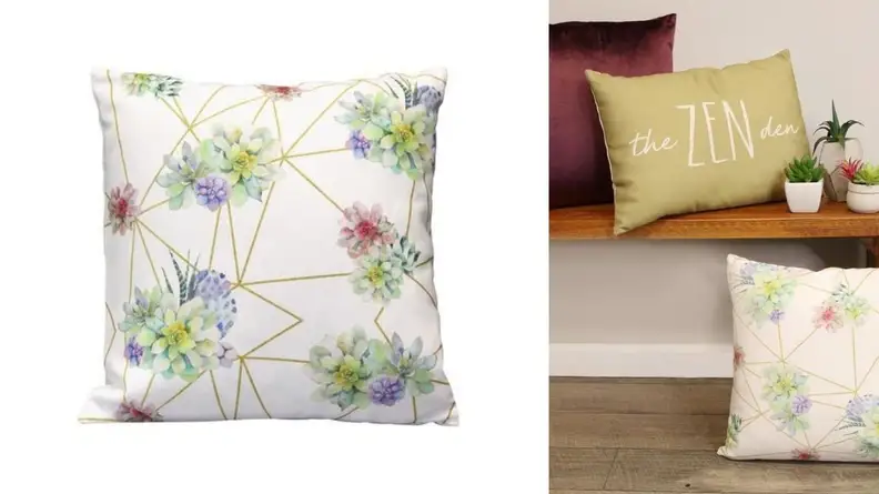Stratton Home succulent pillow