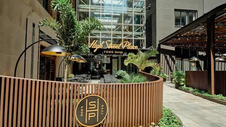 Exterior of a food hall