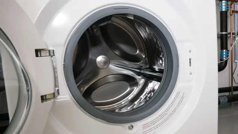 A close-up of the Miele washers drum.