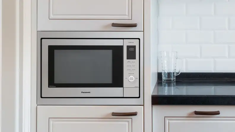 The Panasonic Home Chef 4-in-1 Multi-Oven can live on your countertop, or tucked away in a built-in with the optional trim kit.