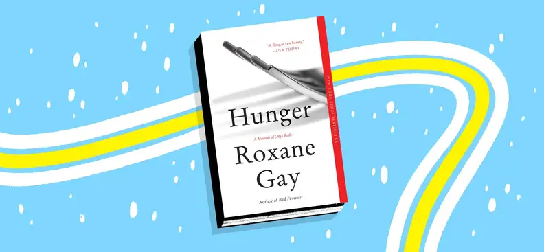 Book on a blue background with white and yellow stripes