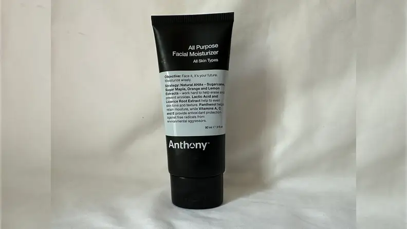 Anthony Moisturizer against a grey background.