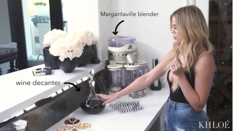 Khloe with her bar