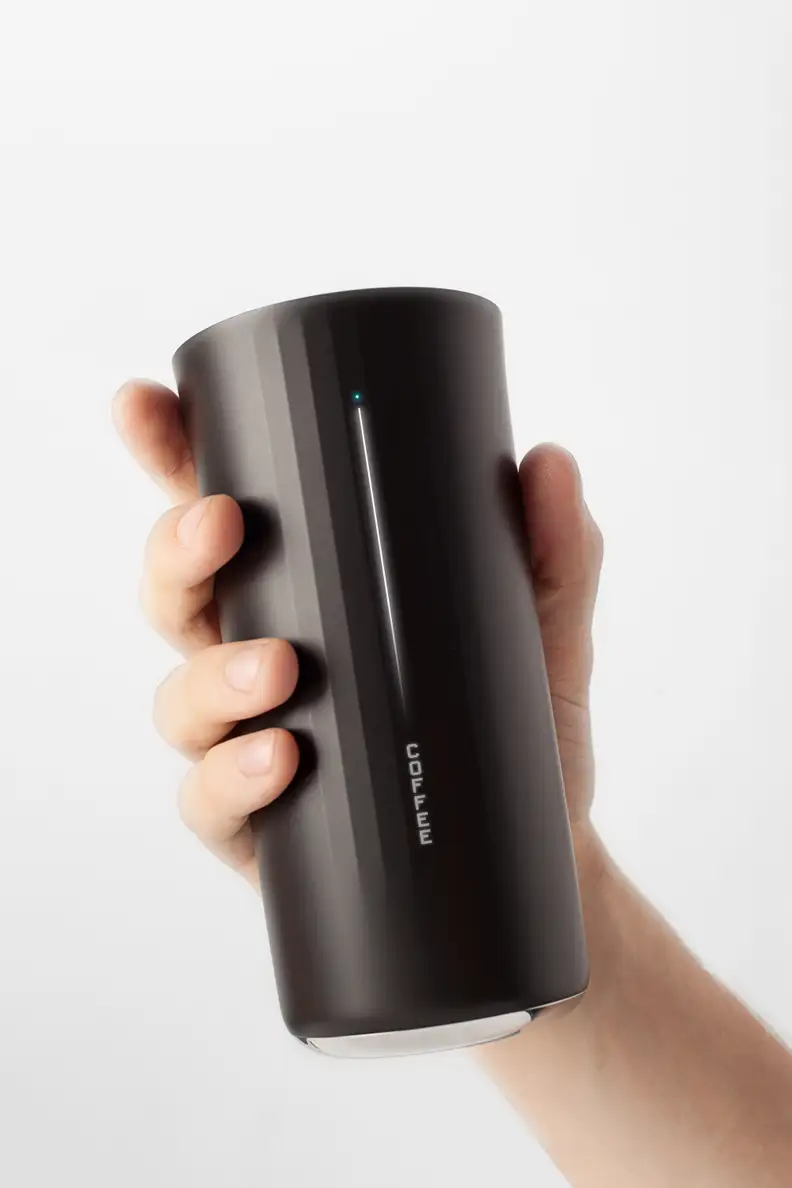 The Vessyl smart cup displays the drink it contains.