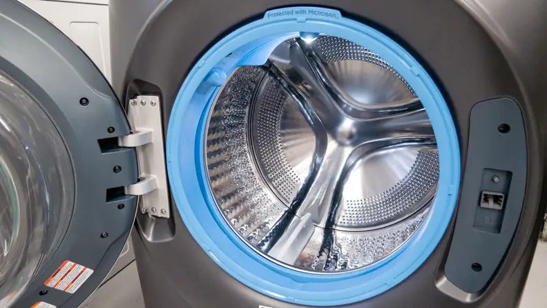 The inside drum of the dryer.