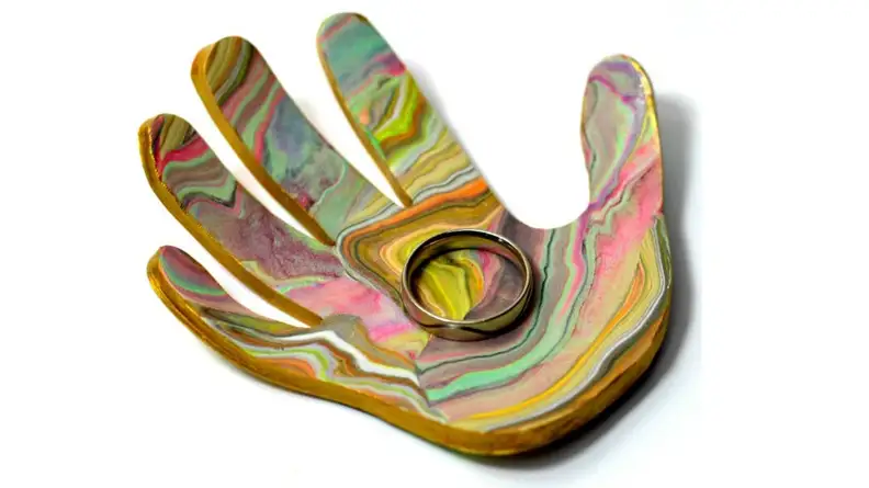 Handprint jewelry dish