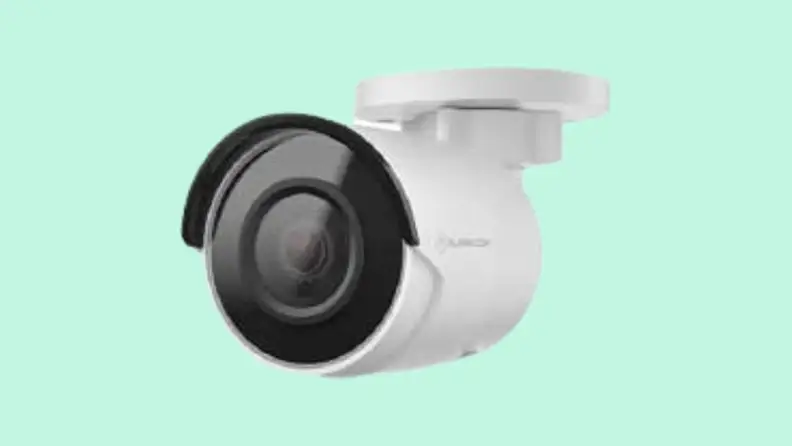 white mounted camera