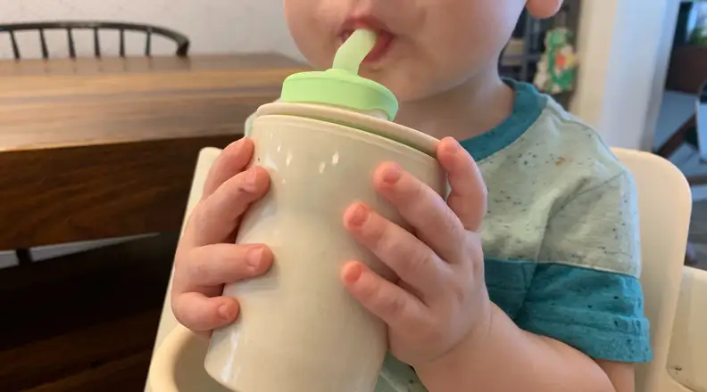 Toddler with cup