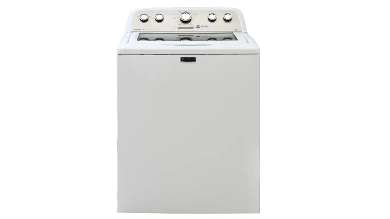 The Maytag MVWX655DW washer on a white background.