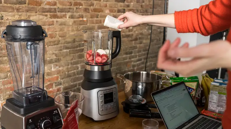 Making a smoothie in the Instant Pot Blender