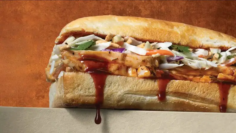 A sandwich on a table