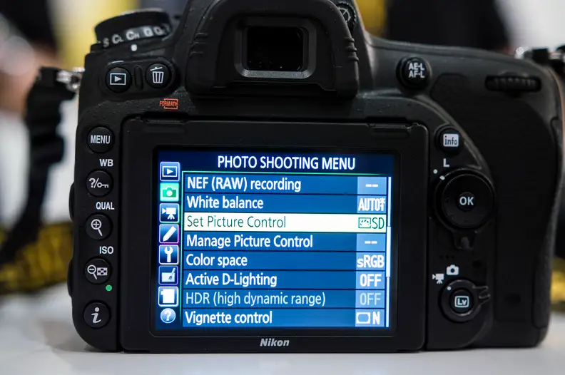 The menu is standard Nikon with multiple submenus to traverse.