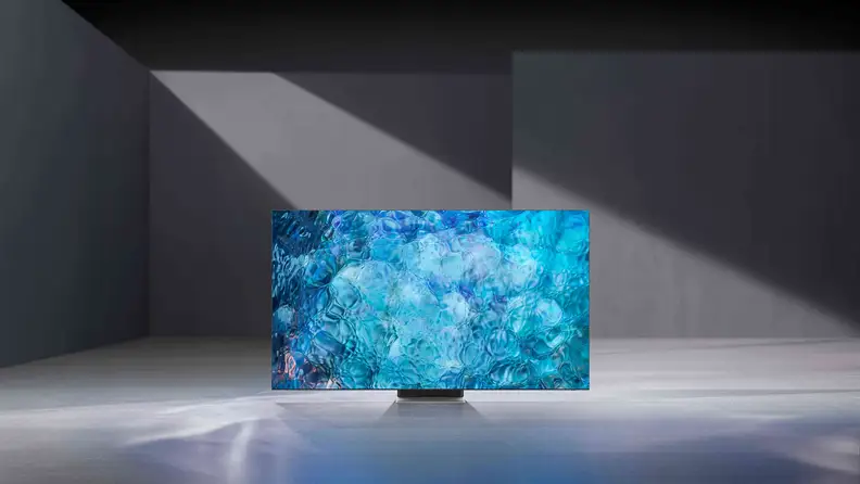 The Neo QLED on gray background