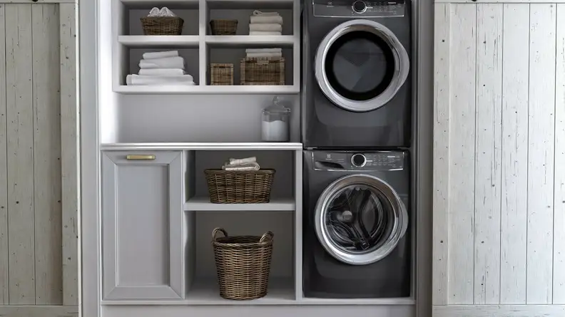 Compact washers and dryers can be stacked, so they take up very little space