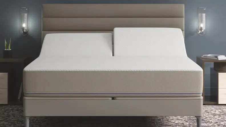 Bare Sleep Number mattress on a bed frame