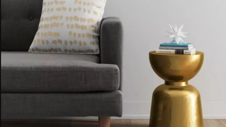 A small brass table