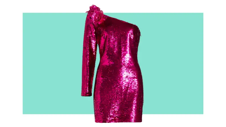 One-Shoulder Sequin Minidress