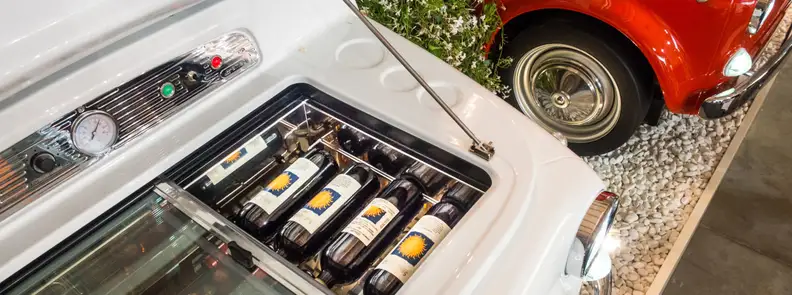 Smeg 500 Fiat Fridge Under Hood
