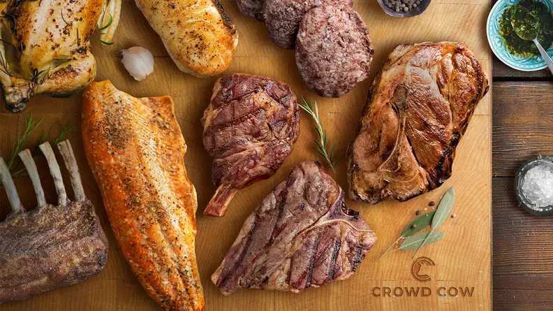 different meats on table