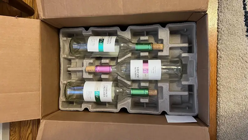 A packaging box for the CH Wine.