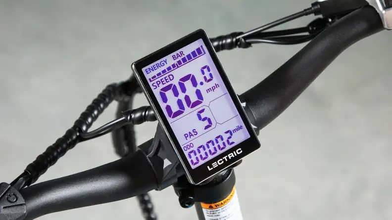 Handle bar mounted display panel for the Lectric XP 3.0.
