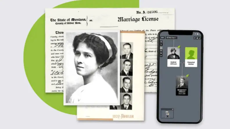History records next to smartphone