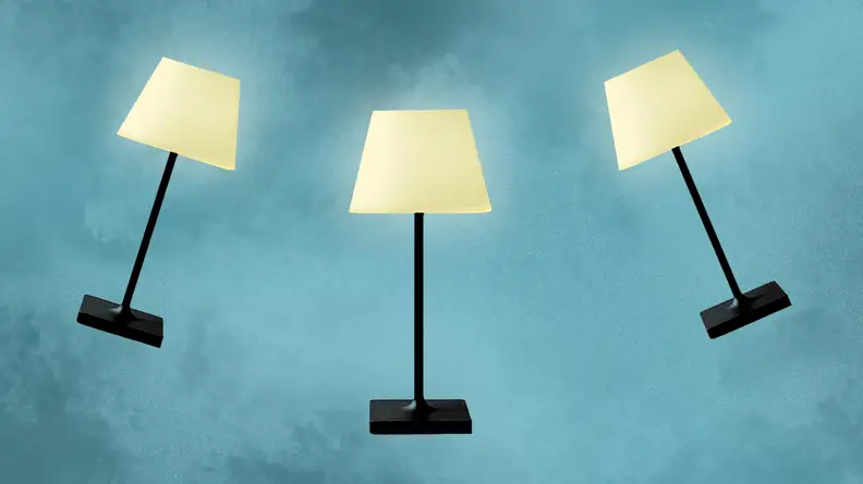 Three WEILAILUX Outdoor Battery Operated Table Lamps side by side.