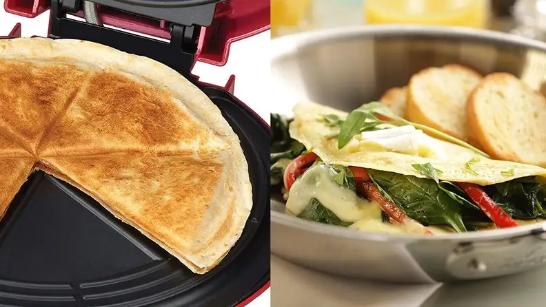 Quesadilla maker vs. stainless steel skillet