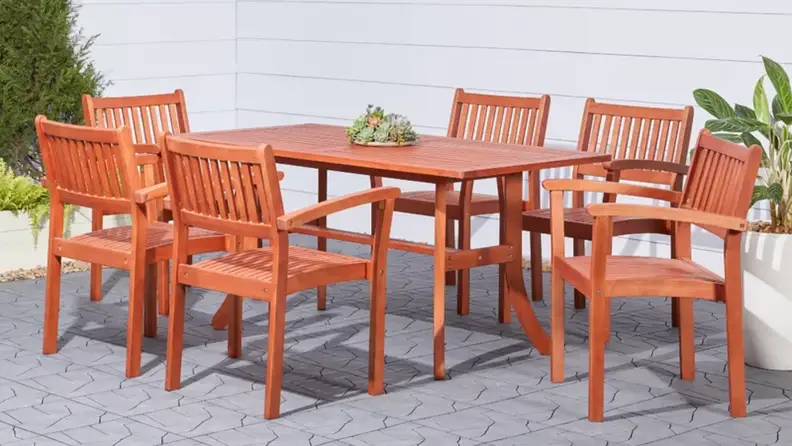 Beachcrest Home Amabel Patio 7 Piece Dining Set