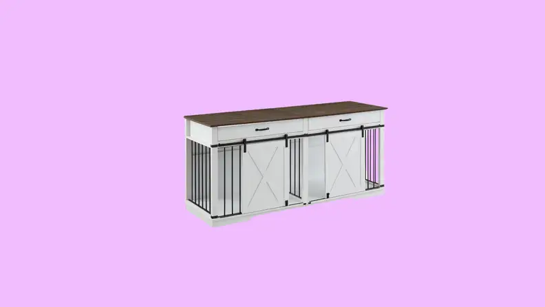 A crate in front of a background.