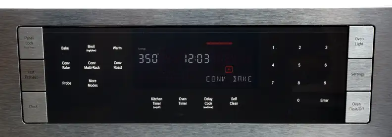 The Bosch HBL8451UC's control panel.