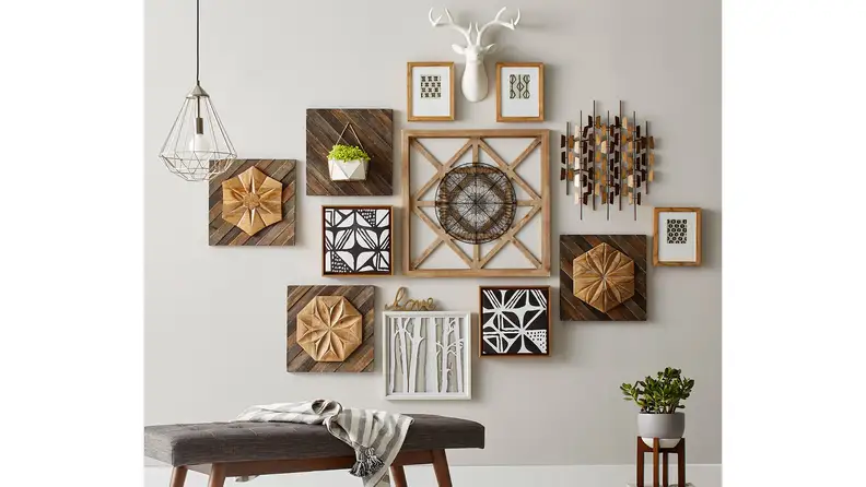 A gallery wall needs all different kinds of art, to be interesting