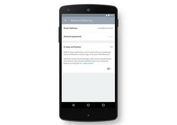 Nest Two-Factor Authentication
