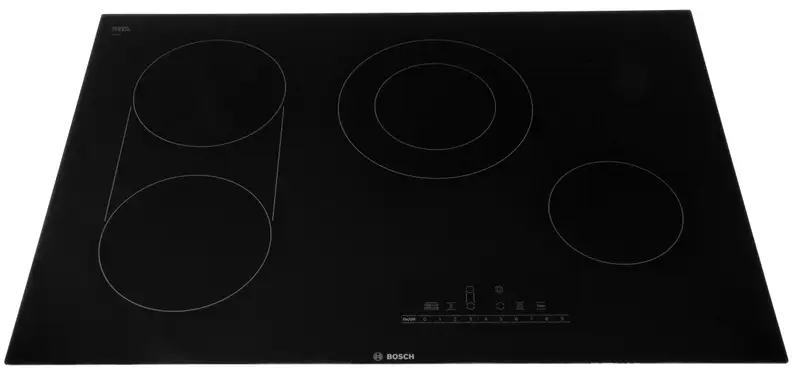 The Bosch NET8066UC electric cooktop straight on