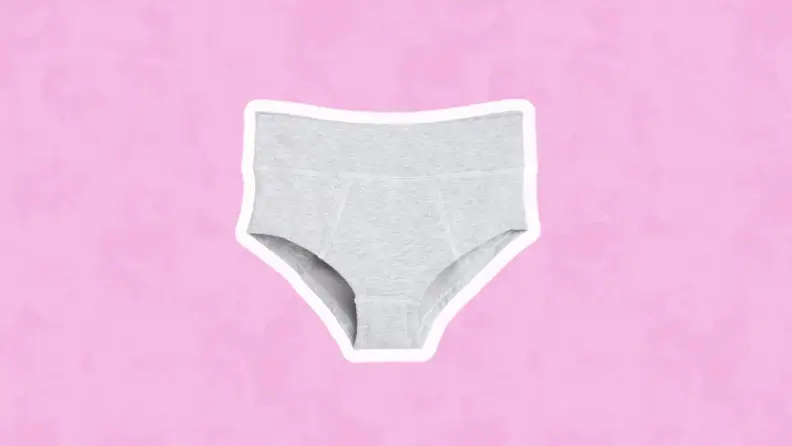 one pair of grey underwear