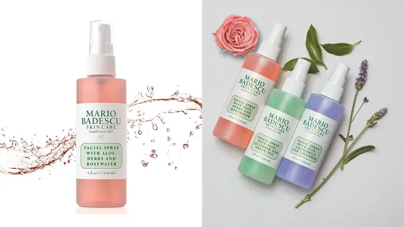 A photo of the Mario Badescu Facial Spray with Aloe, Herbs, and Rosewater.