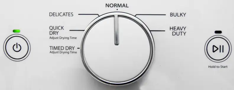 The Whirlpool Duet WED72HEDW's cycle list covers all the basics, more or less.